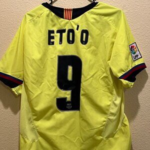 Nike Samuel Eto'o Barcelona La Liga Soccer Jersey Mens M